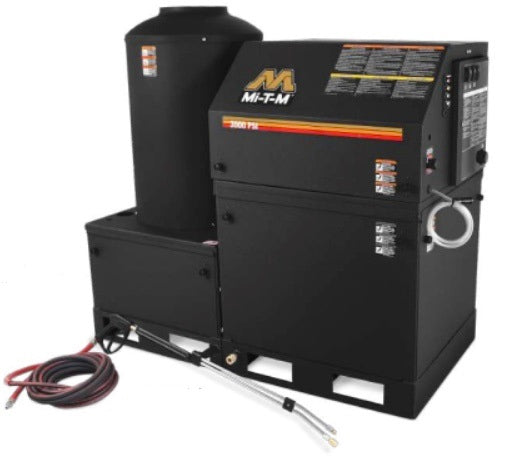Mi-T-M HEG Belt Drive Series Hot Water Pressure Washer 4.7gpm, 1800PSI, General Pump HEG-1805-0E4G Cigarcity Softwash.
