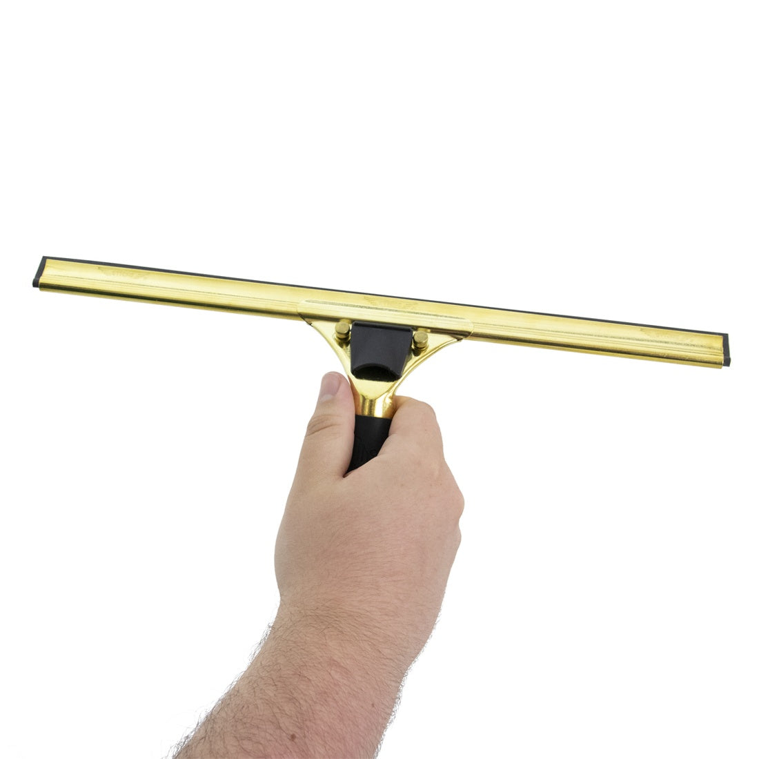 Ettore Complete Quick Release Brass with Rubber Grip Squeegee WindowCleaner.com