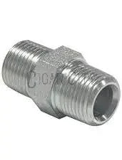 1/4″ x 3/8″ Steel Hex Nipple – NPT Male x Male – Model 5404-06-04 Hydraulics Direct