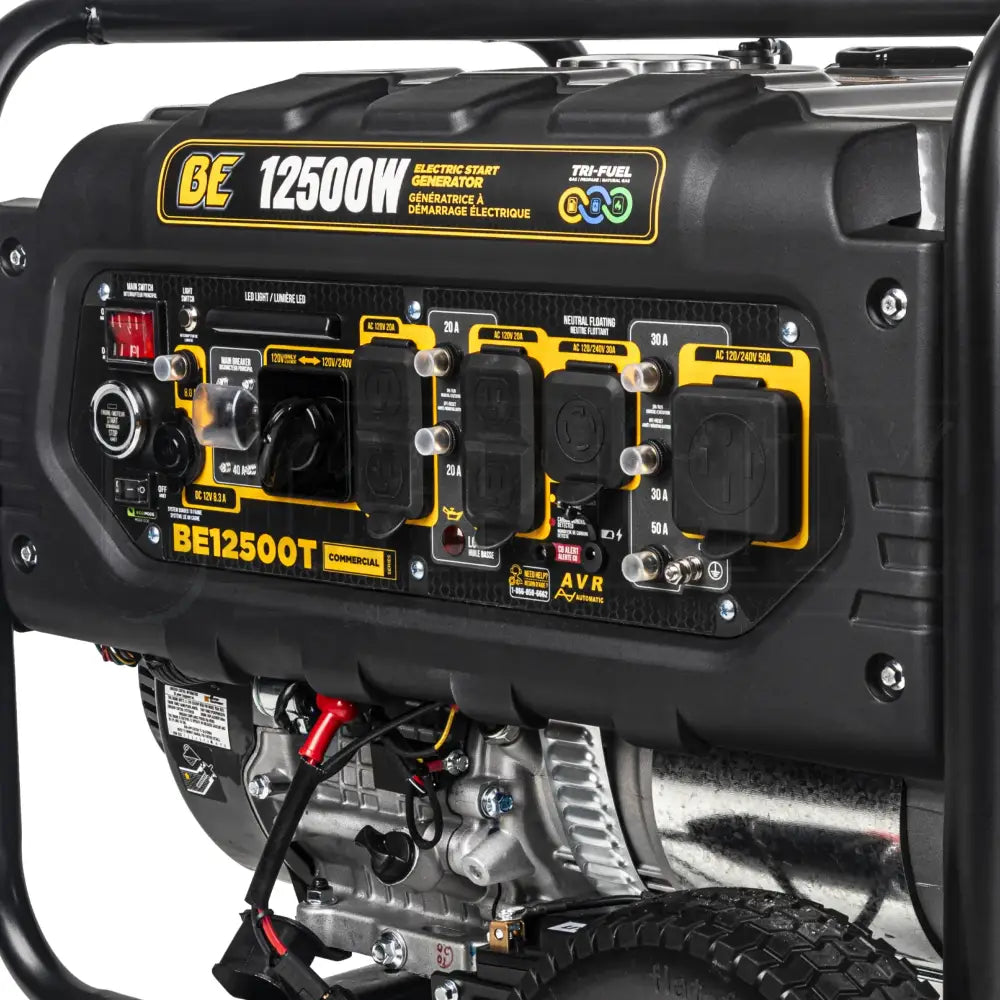 12,500 Watt BE Electric Start Tri-Fuel Generator Generator Cigarcity Softwash.