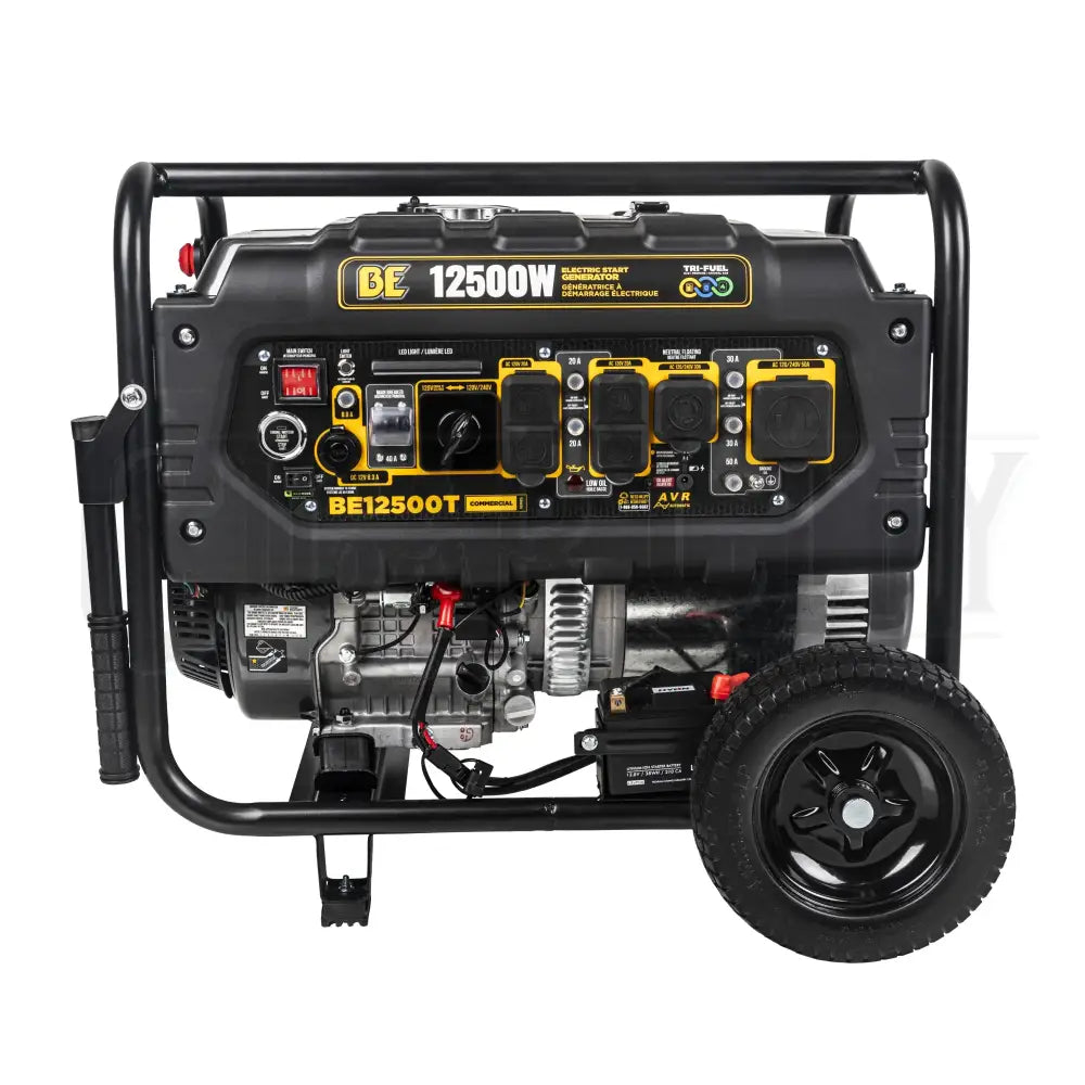 12,500 Watt BE Electric Start Tri-Fuel Generator Generator Cigarcity Softwash.