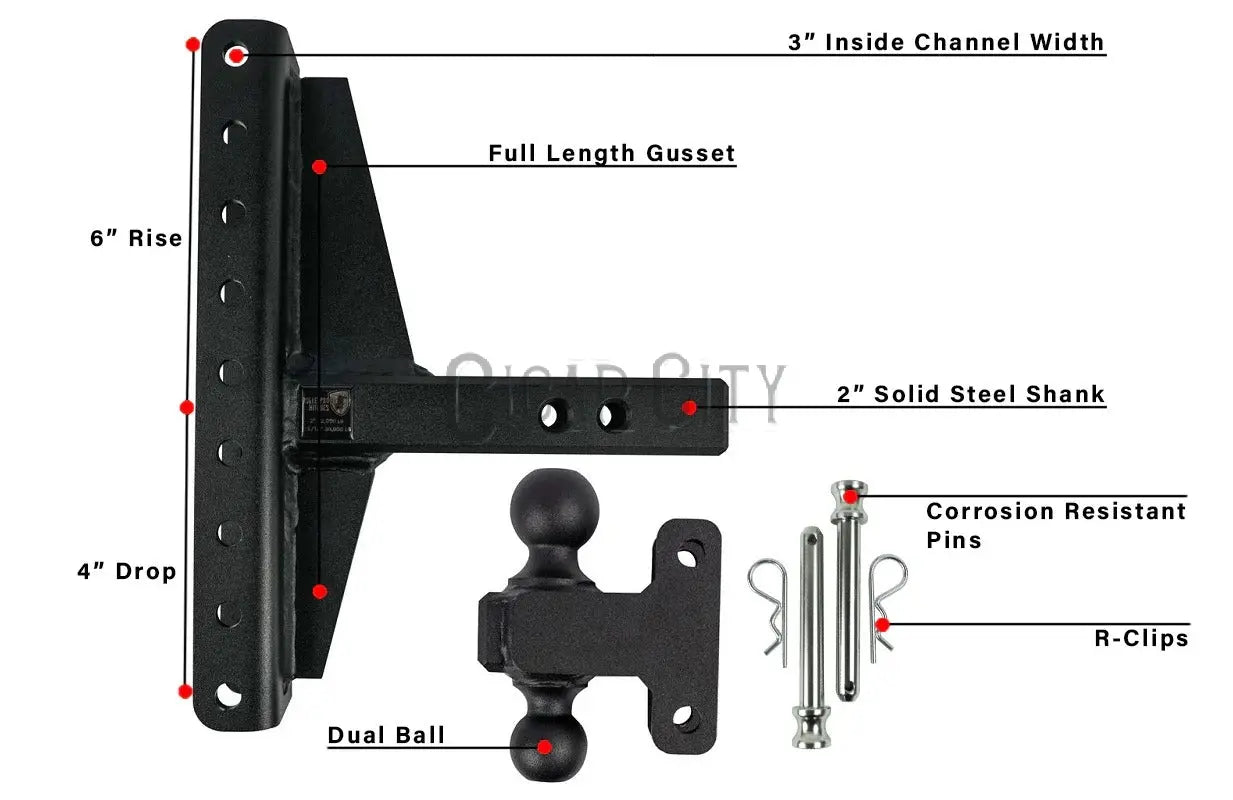 2.0" Extreme Duty 4" & 6" Offset Hitch — Bulletproof Hitches Cigarcity Softwash