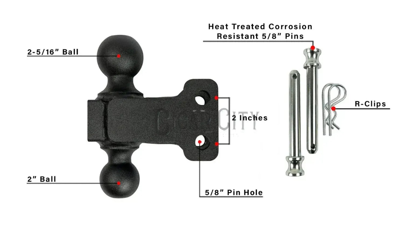 2.5" Medium Duty 4" Drop/Rise Hitch — Bulletproof Hitches Cigarcity Softwash