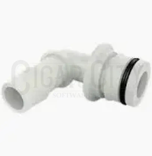3/4" QA X 3/8" HB Elbow Fitting w/ O-Ring, Nylon  Cigarcity Softwash.