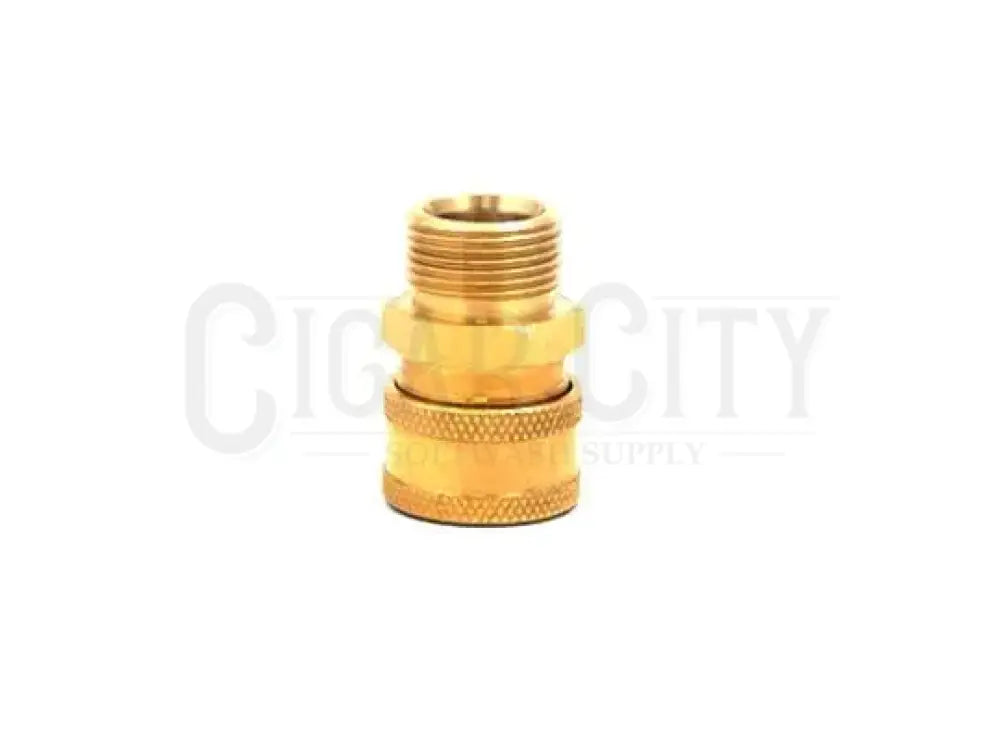 3/8" QC Brass Coupler x M22 M 15mm Plug 24.5004 Fittings Cigarcity Softwash.