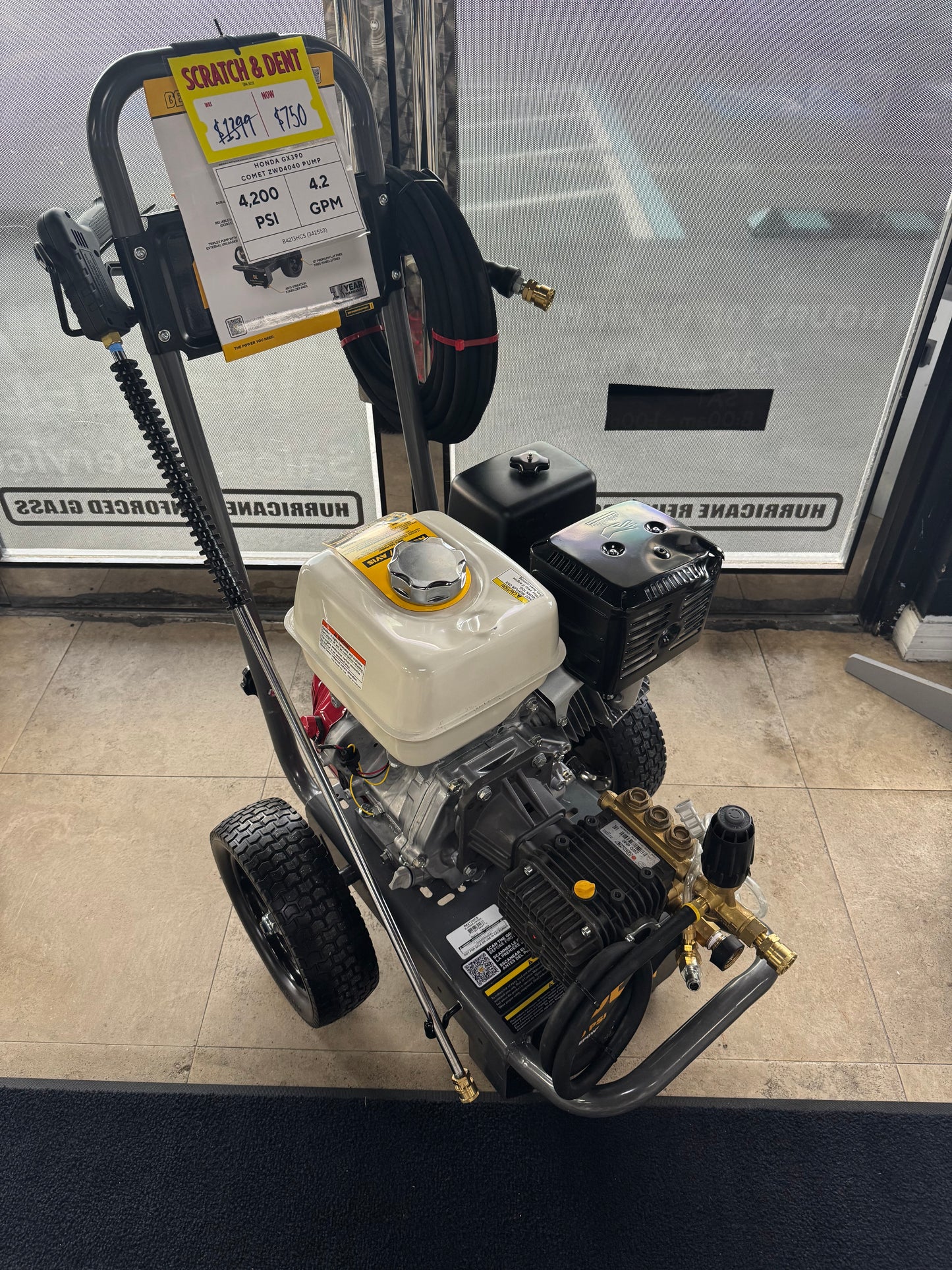 BE Scratch & Dent Honda GX390 w/ Comet ZWD4040 Pump 4,200 PSI 4.2 GPM Pressure Washer - B4213HCS (342553)