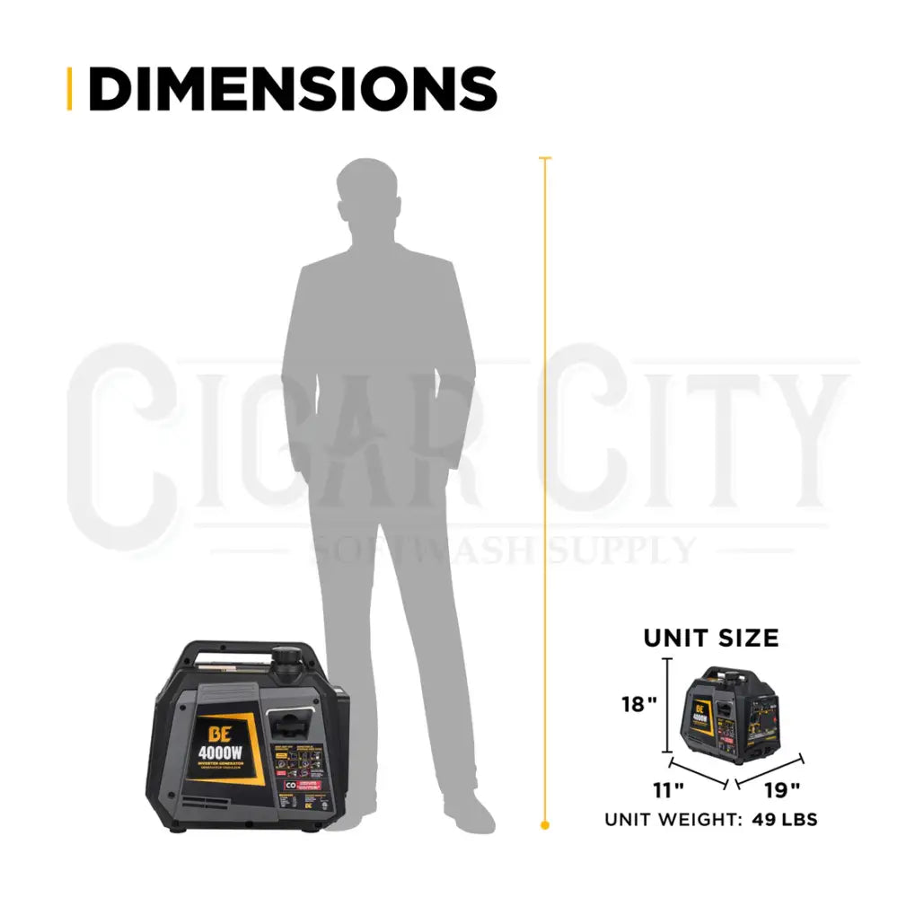 4,000 Watt Digital Inverter Generator Inverter Cigarcity Softwash.