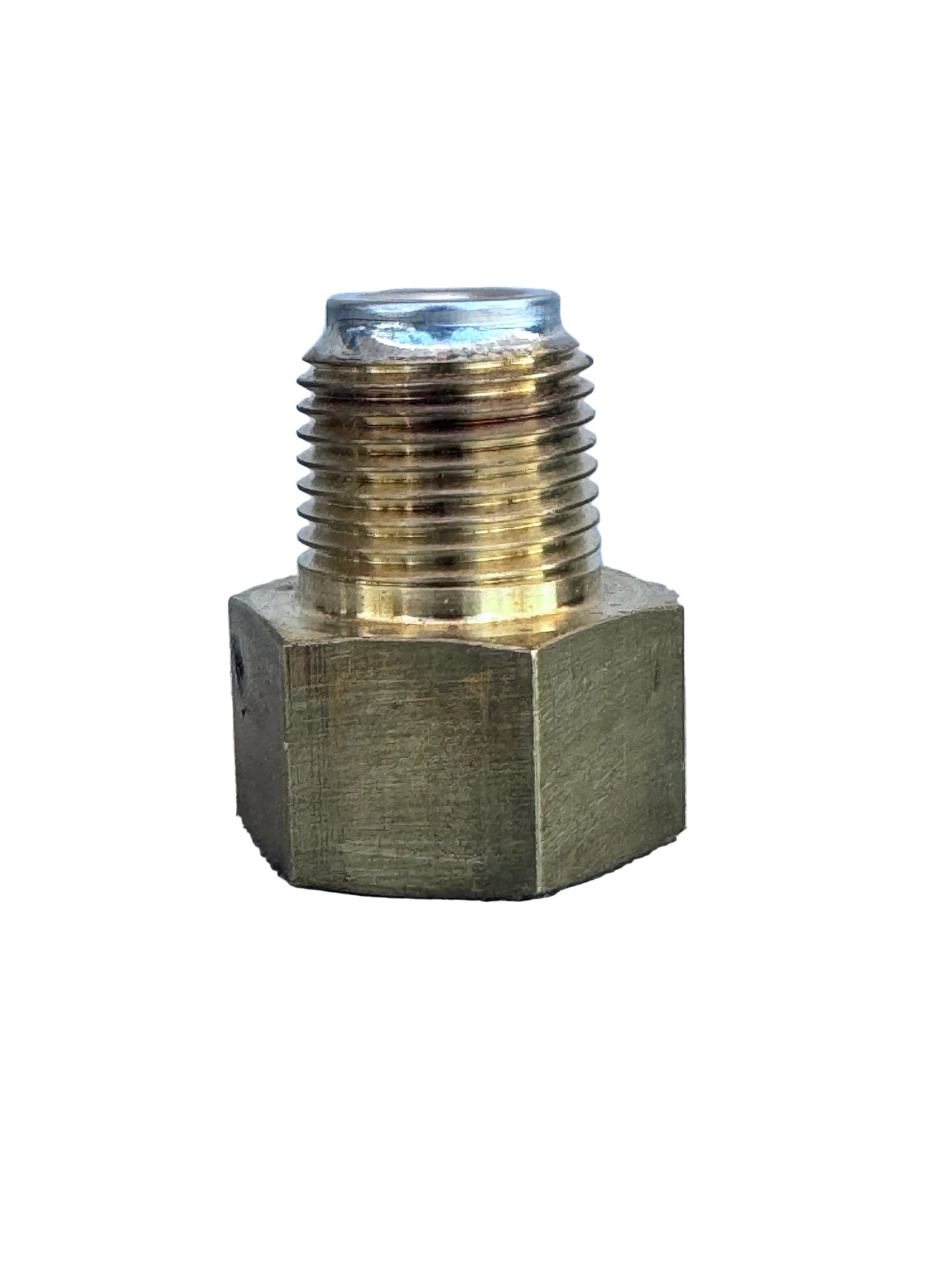 Brass hex nipple fitting for softwash equipment connections