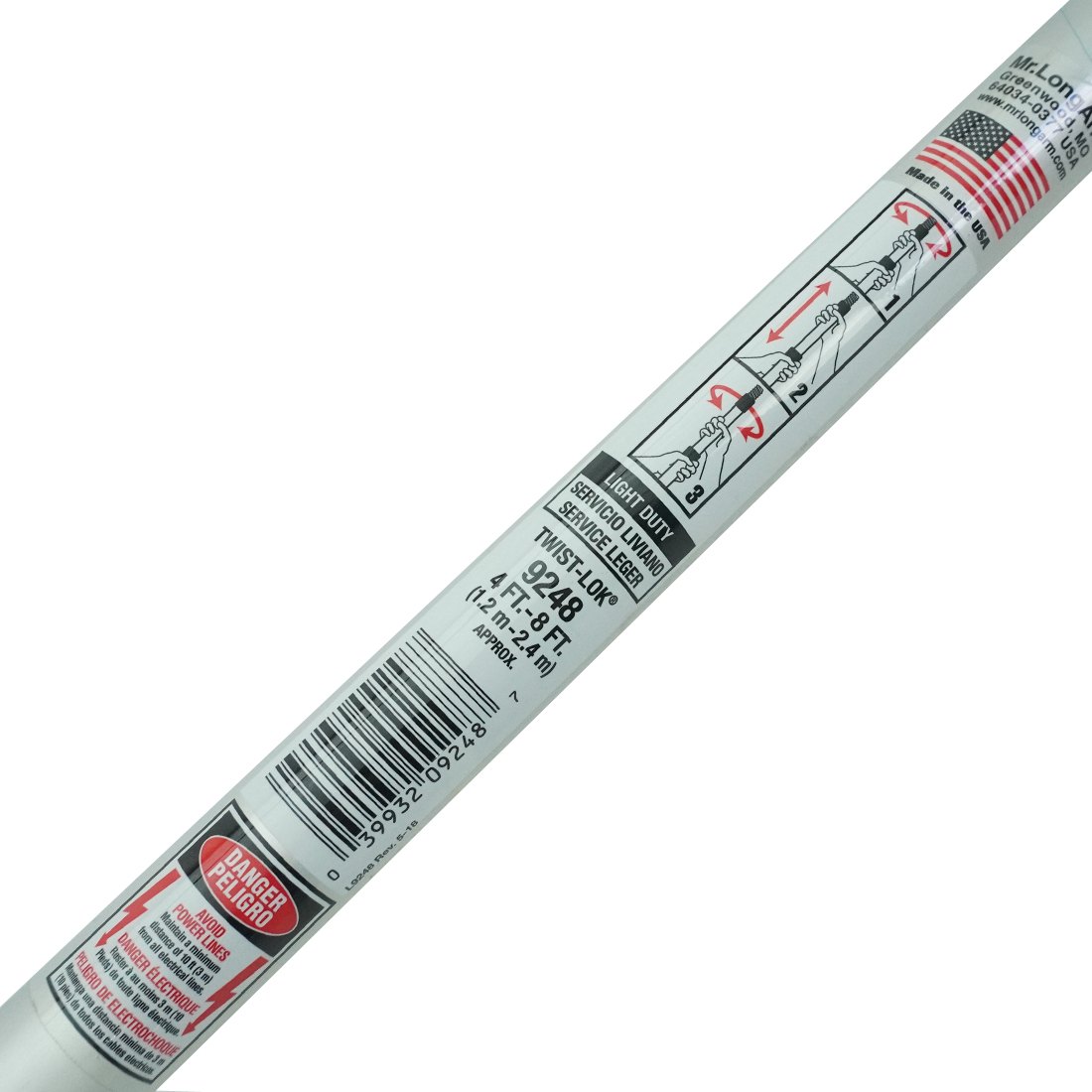 Mr. Longarm Twist-Lok Extension Pole WindowCleaner.com