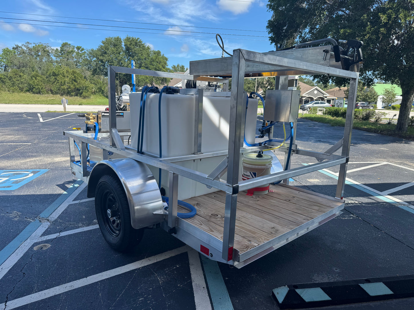 The Micro Series - 5x10 Aluminum Pressure & Softwash Trailer