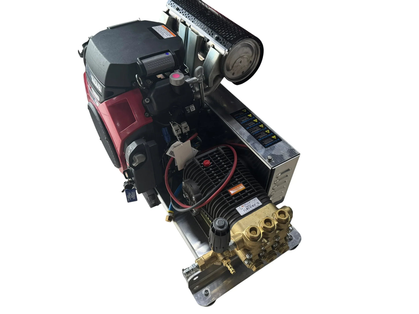 Professional softwash pressure washer with Honda engine and brass pump for exterior cleaning