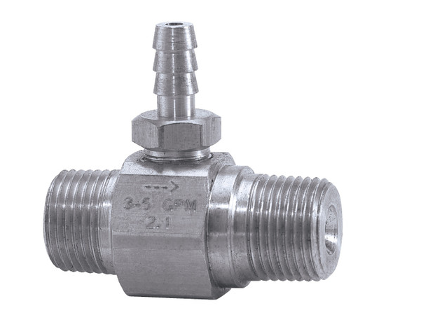 General Pump 100874 Stainless Steel Fixed Chemical Injector 2.1mm 3-5 GPM Hi-Draw (7231)