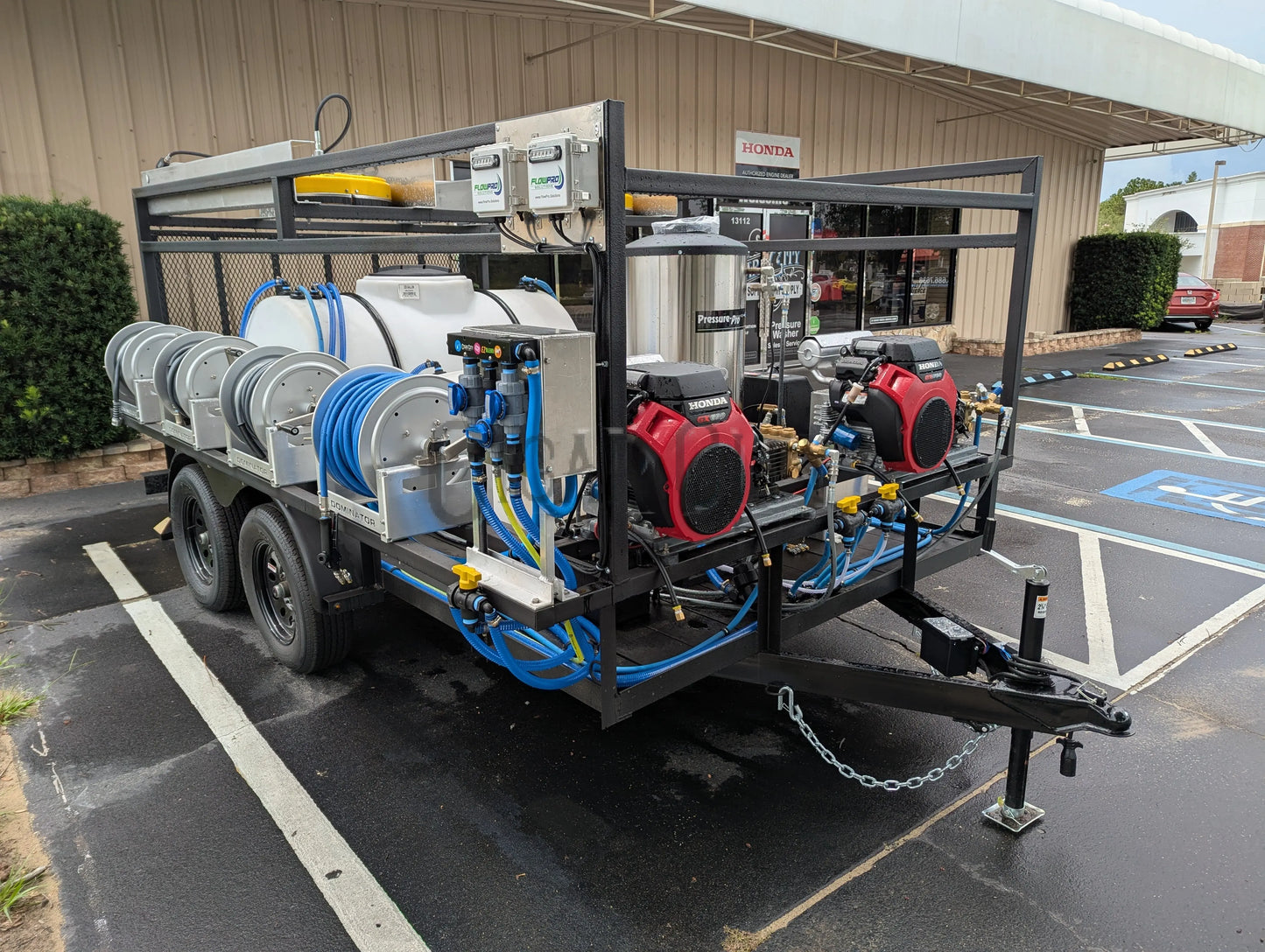 Dominator 6x12 Dual Hot Water Pressure Washing and 12v Softwash Trailer Cigarcity Softwash