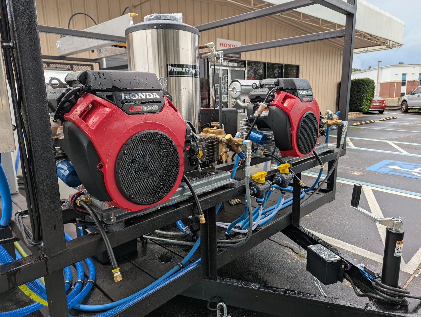 Dominator 6x12 Dual Hot Water Pressure Washing and 12v Softwash Trailer Cigarcity Softwash
