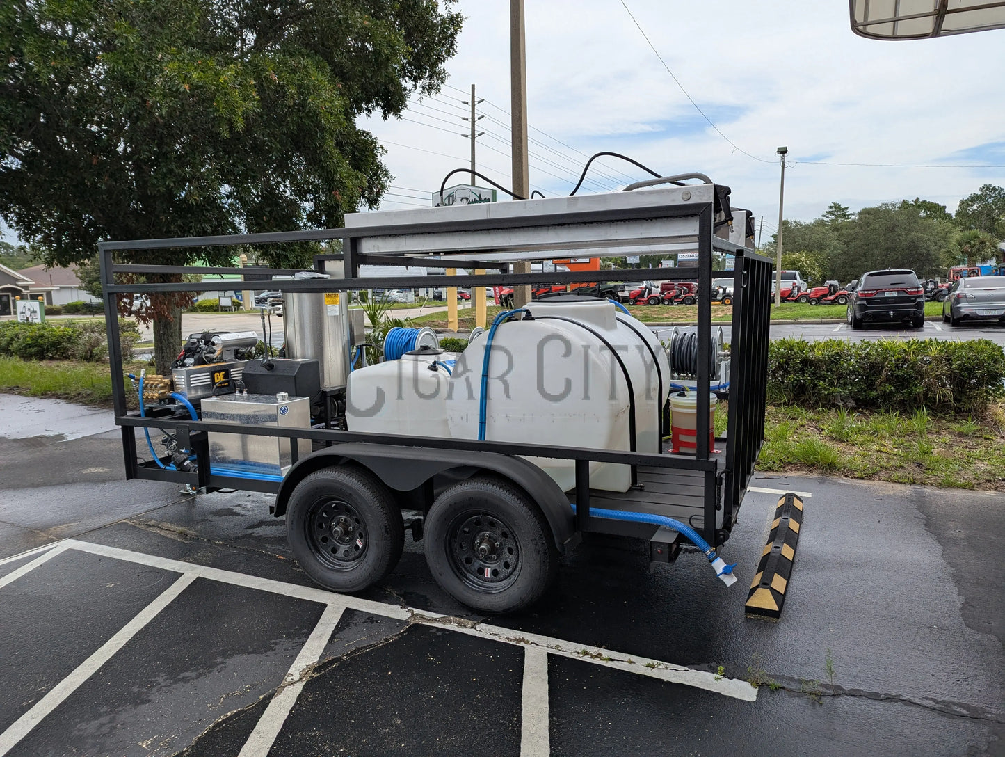 Dominator 6x12 Dual Hot Water Pressure Washing and 12v Softwash Trailer Cigarcity Softwash