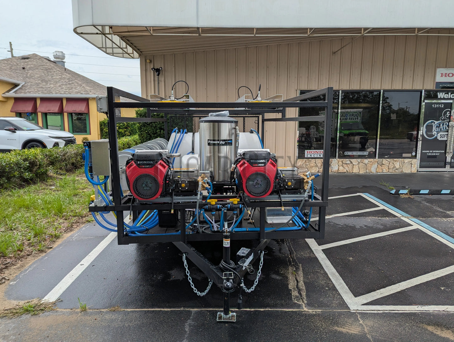 Dominator 6x12 Dual Hot Water Pressure Washing and 12v Softwash Trailer Cigarcity Softwash