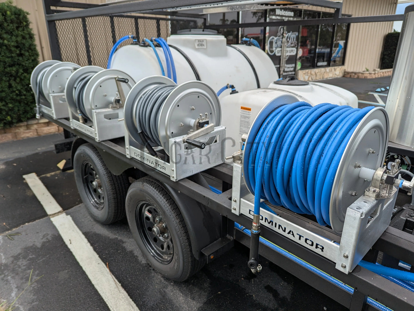 Dominator 6x12 Dual Hot Water Pressure Washing and 12v Softwash Trailer Cigarcity Softwash