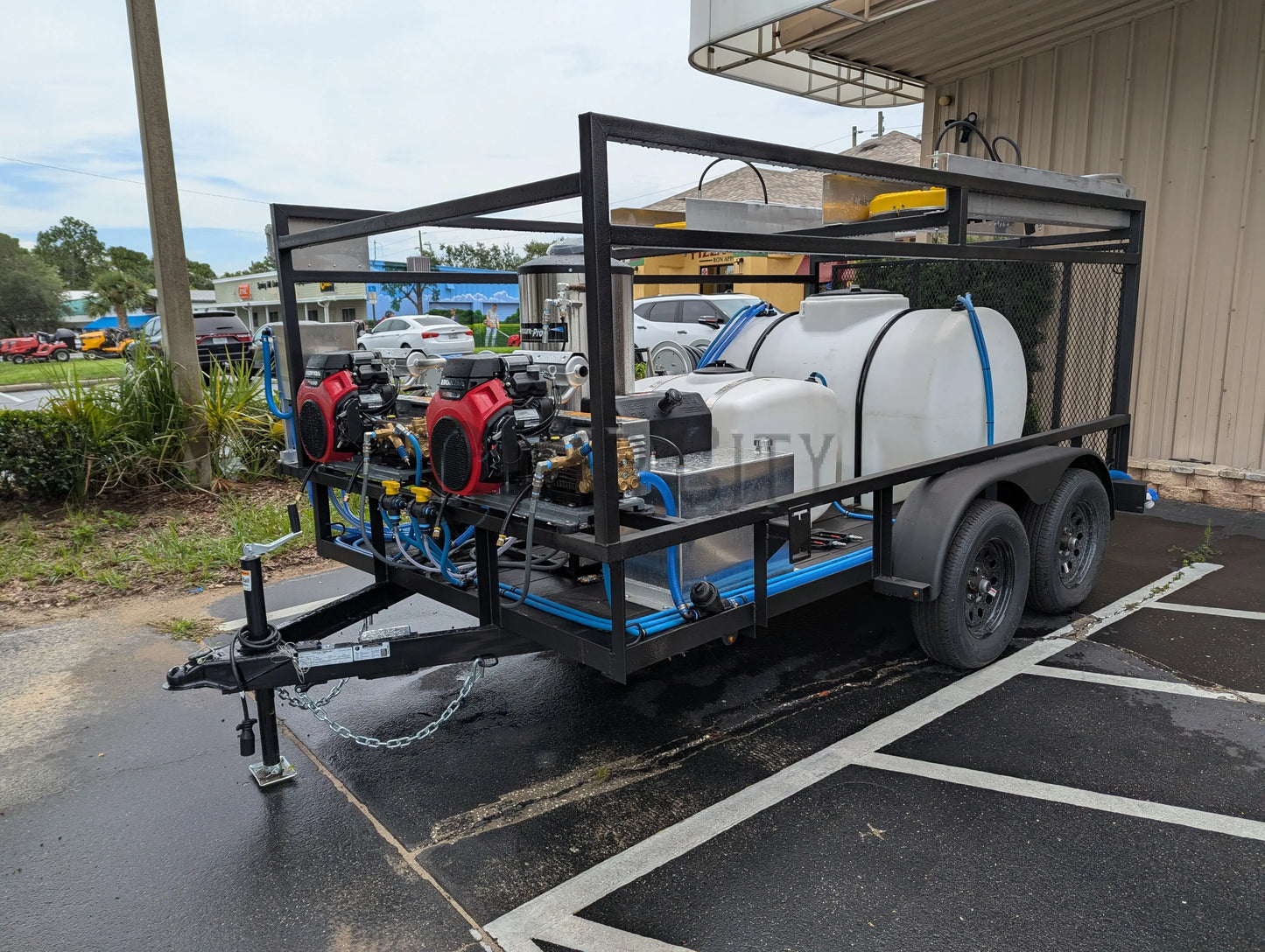 Dominator 6x12 Dual Hot Water Pressure Washing and 12v Softwash Trailer Cigarcity Softwash