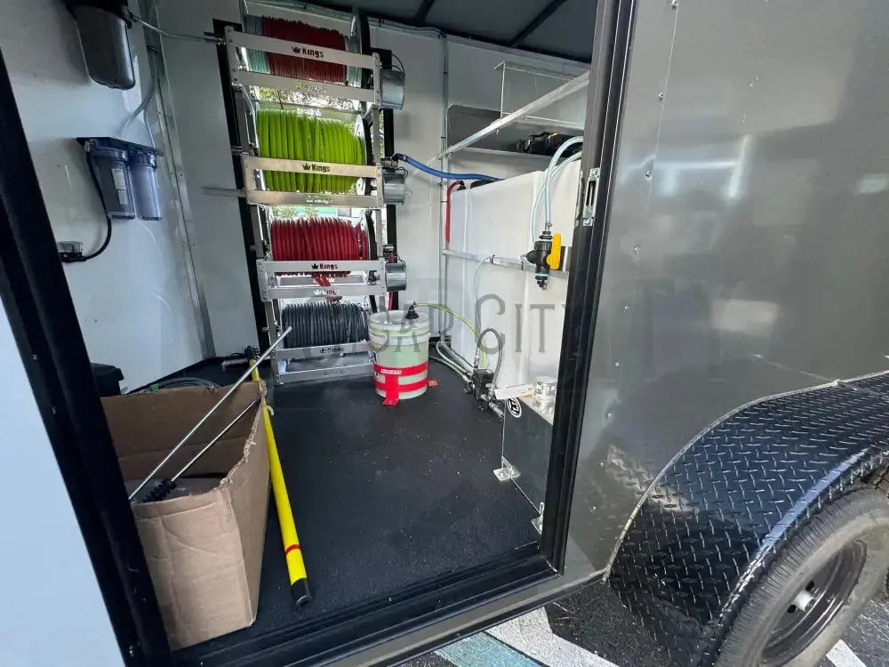Enclosed 6x12 Pressure & Soft Washing Trailer and RODI Window Cleaning Cigarcity Softwash.