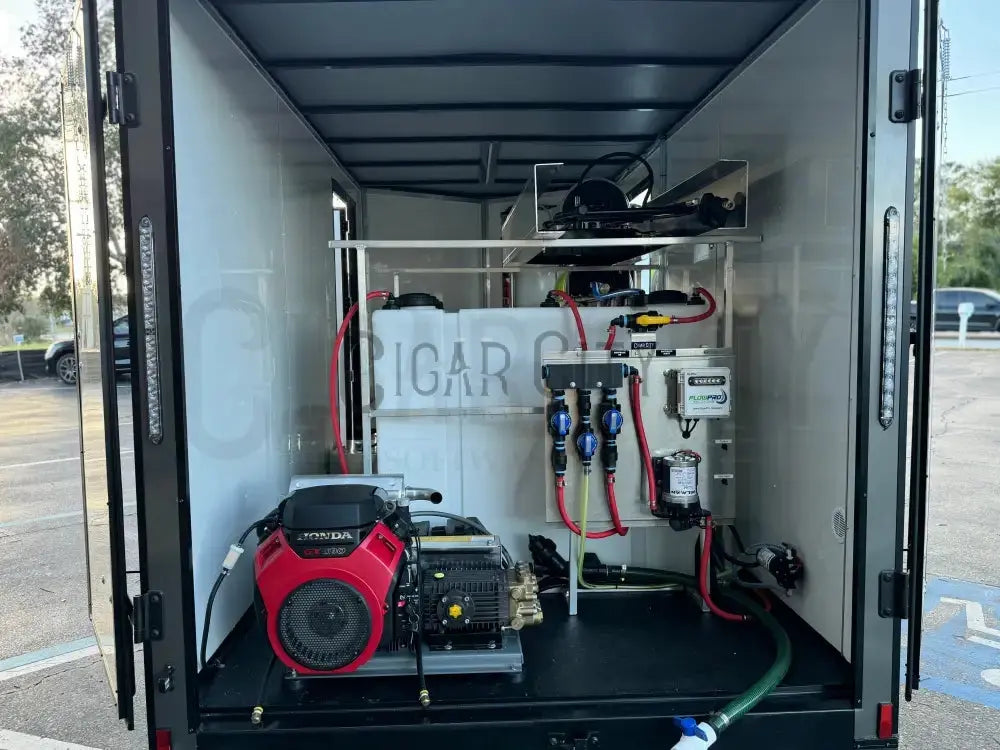 Enclosed 6x12 Pressure & Soft Washing Trailer and RODI Window Cleaning Cigarcity Softwash.