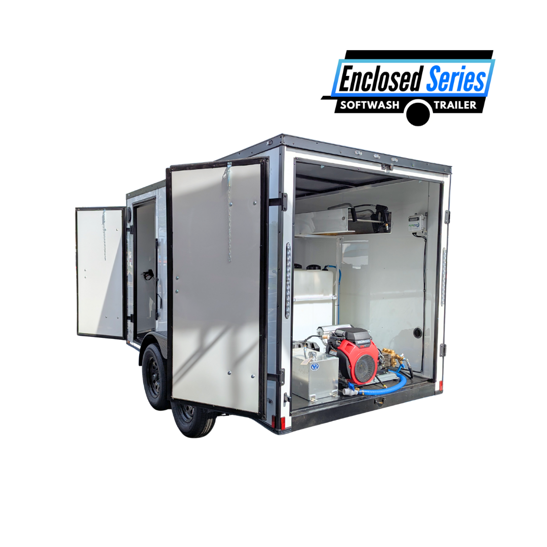 Enclosed 6x12 Pressure & Soft Washing Trailer