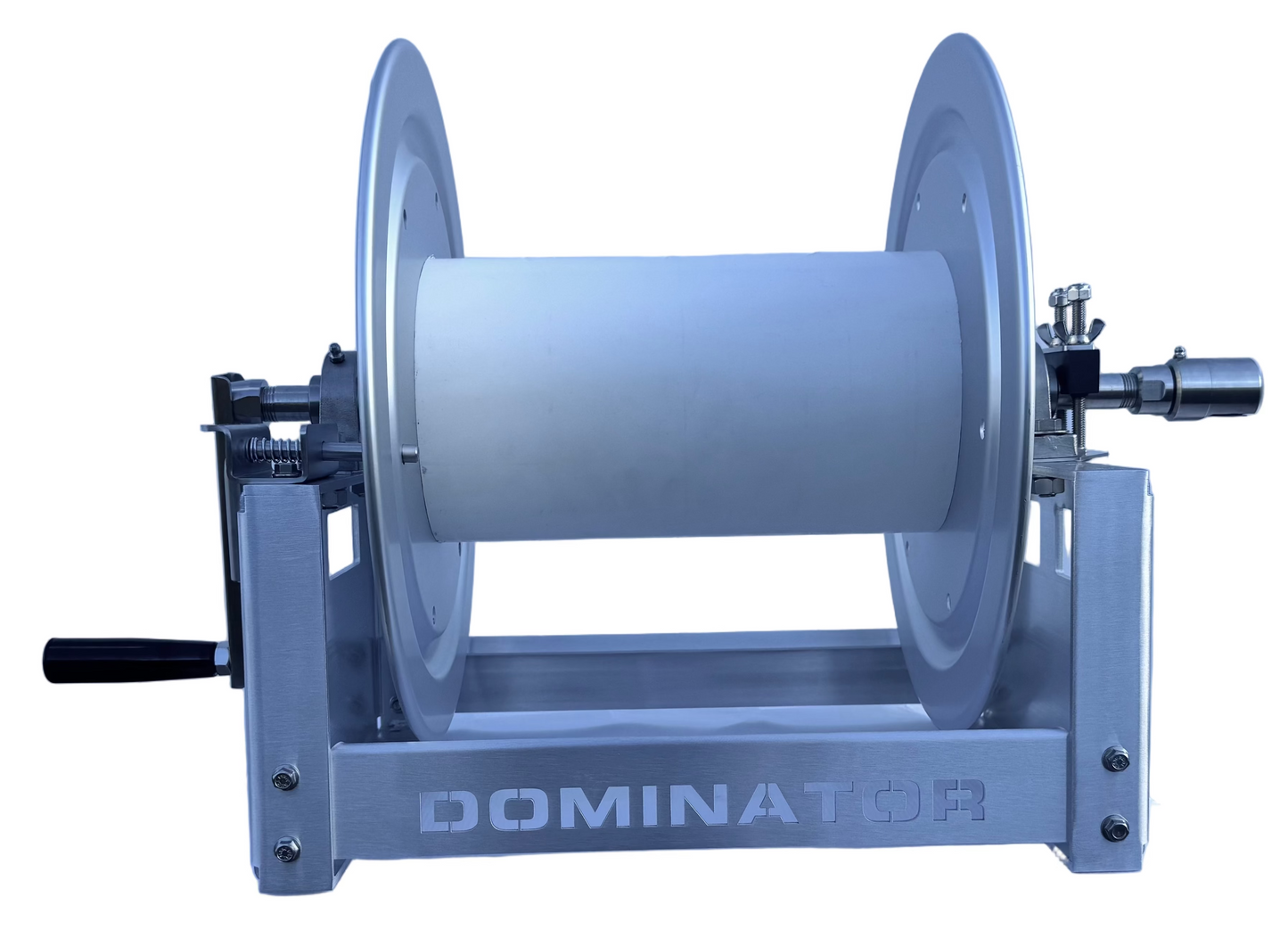 12″ Dominator Manual Hose Reel – 1/2″ Stainless Manifold – Cigar City Softwash Reel