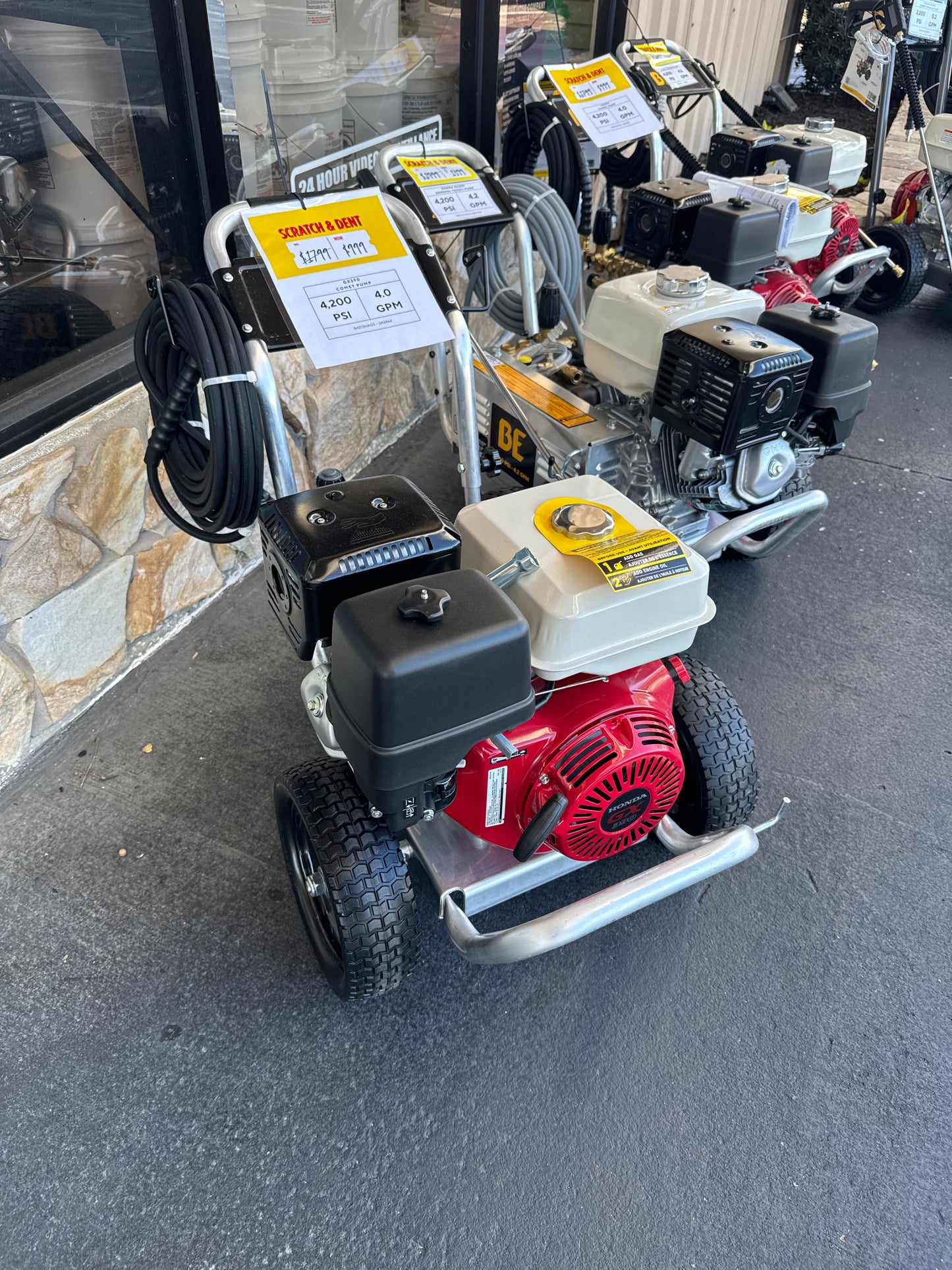 BE Scratch & Dent Honda GX390 w/ General EZ4040 Pump 4,200 PSI 4.2 GPM Pressure Washer - B4213HAGS (343464)