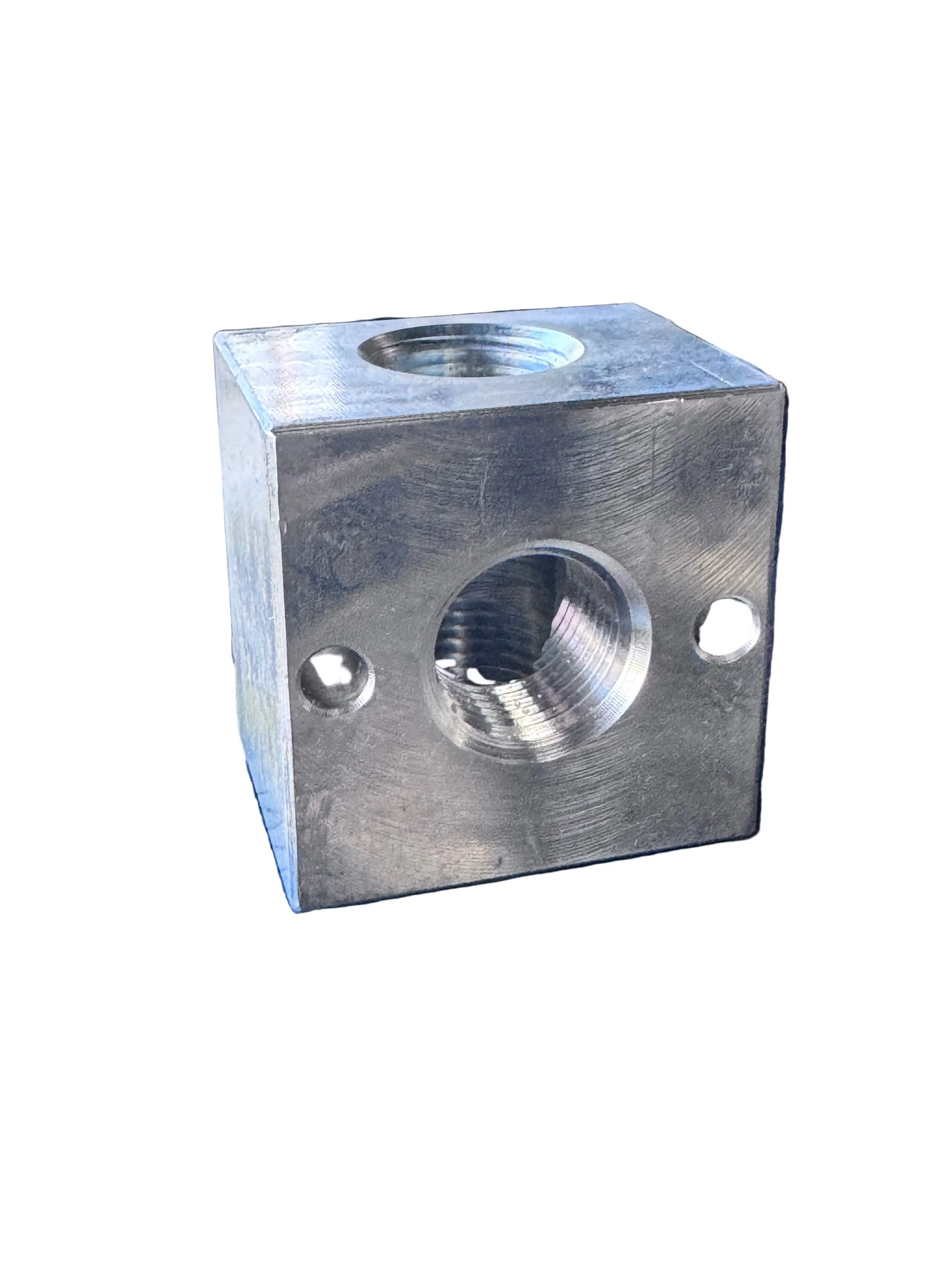 1/2 Inch Aluminum Unloader Block Three Way
