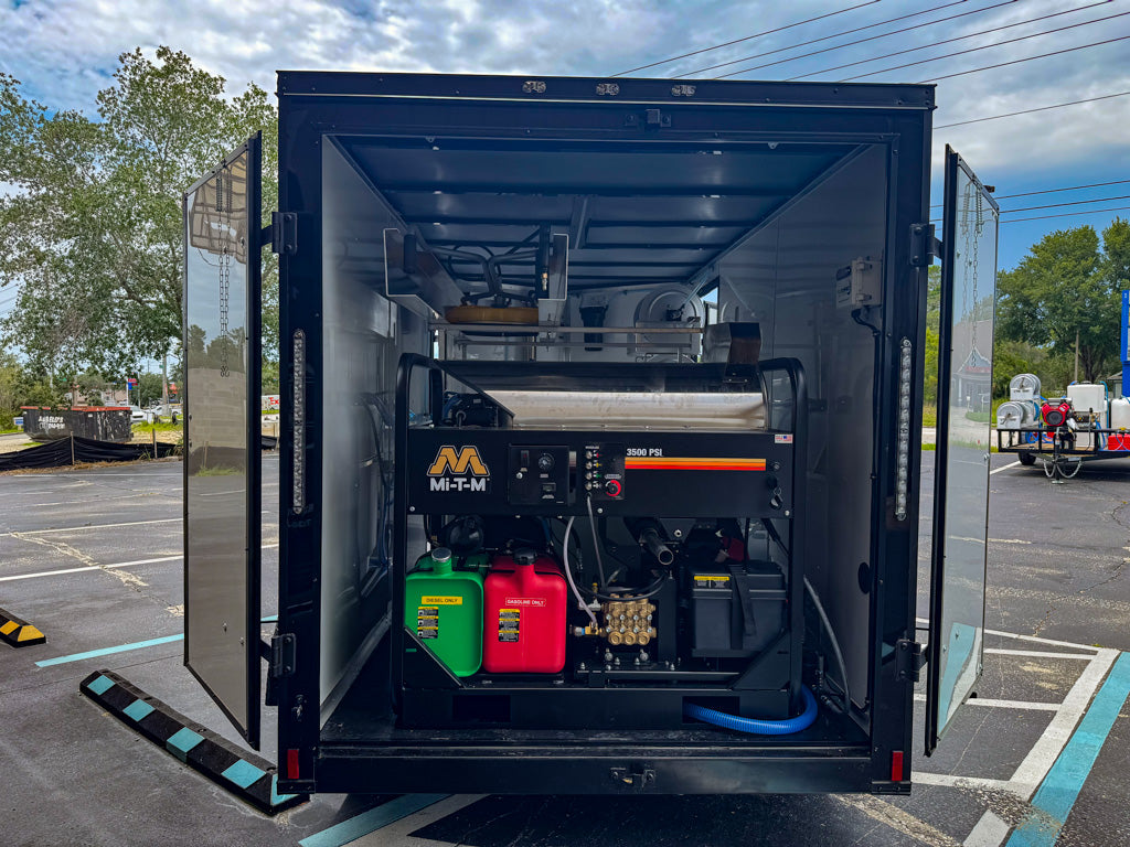 Enclosed 6x12 Pressure & Soft Washing Trailer with Heat