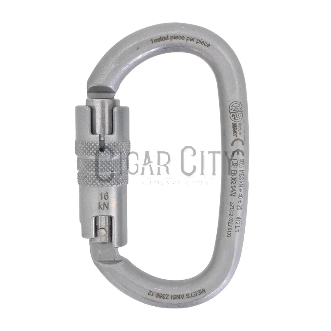 KONG Carbon Carabiner - Ovalone Twist Lock ANSI WindowCleaner.com