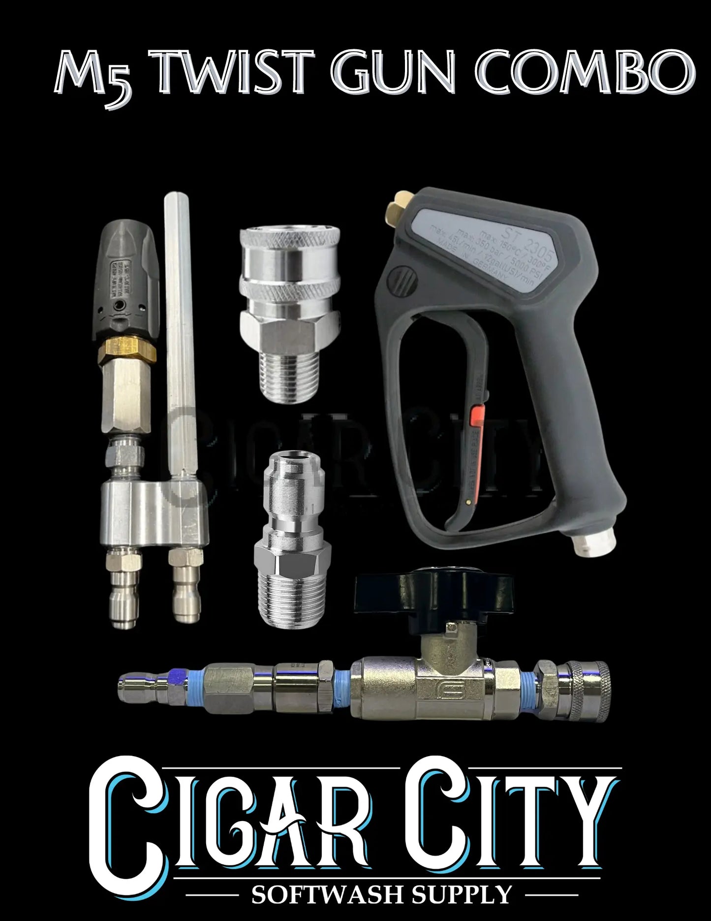 M5 Twist with Short Gun Ball Valve Swivel Combo Manatee