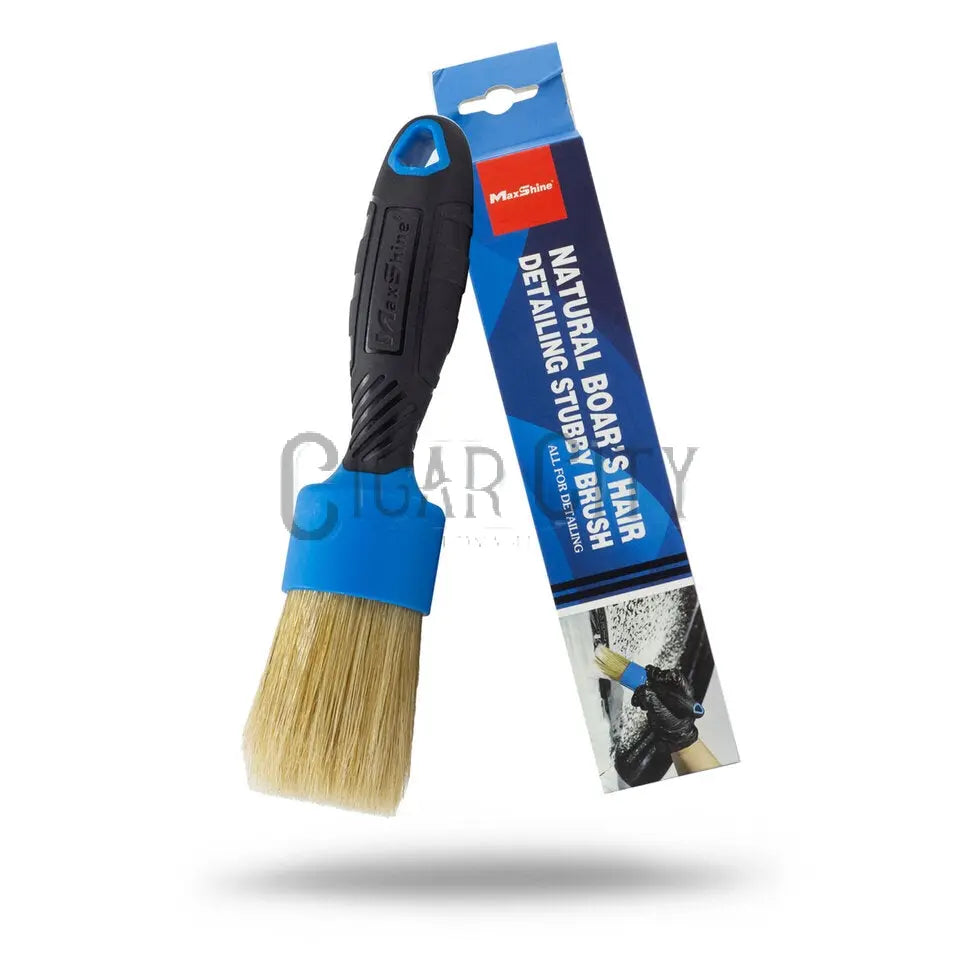 Maxshine Natural Boar's Hair Detailing Stubby Brush – Blue Maxshine