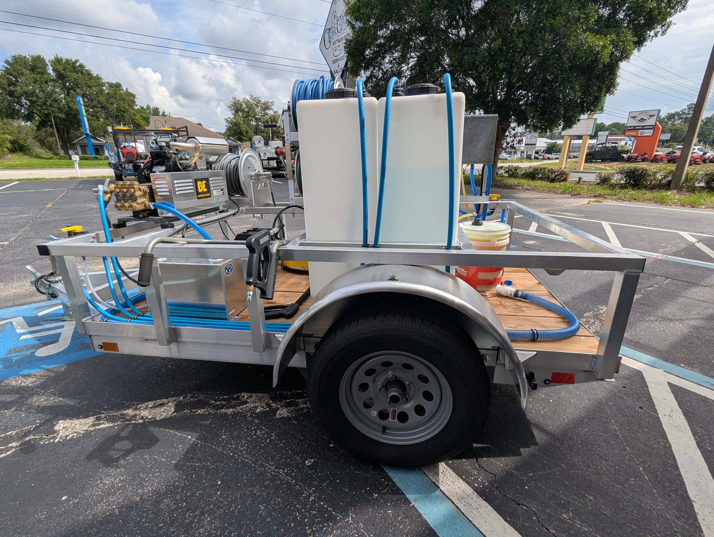 The Micro Series - 5x10 Aluminum Pressure & Softwash Trailer