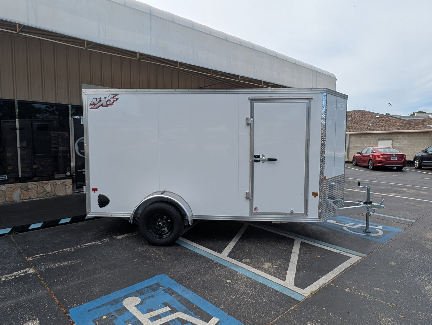 Alcom 6x12 Aluminum Single Axle Enclosed Trailer