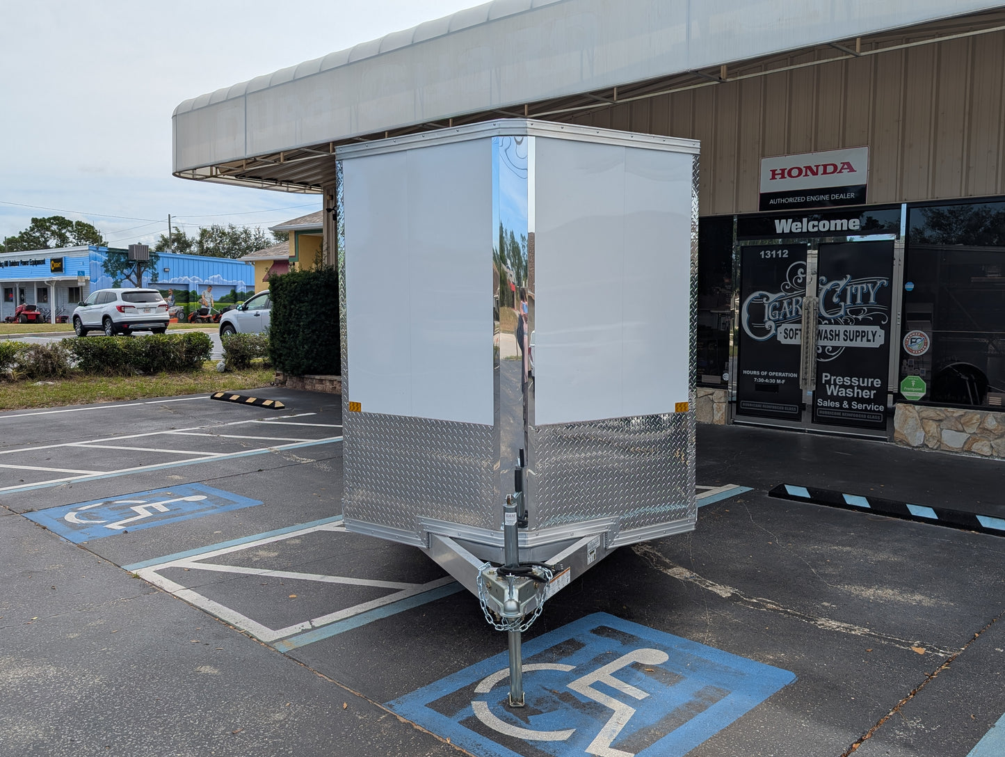 Alcom 6x12 Aluminum Single Axle Enclosed Trailer