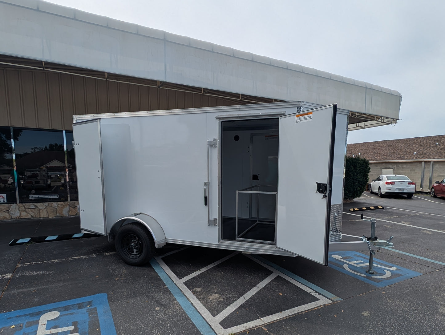 Alcom 6x12 Aluminum Single Axle Enclosed Trailer