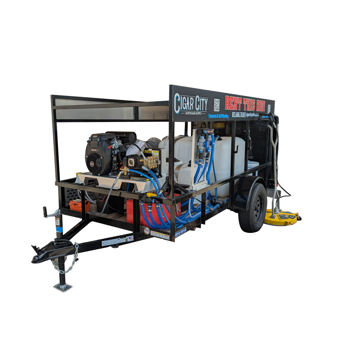 FOR RENT! - 6x12 Downstream & Softwash Rental Series Pressure Washing Trailer