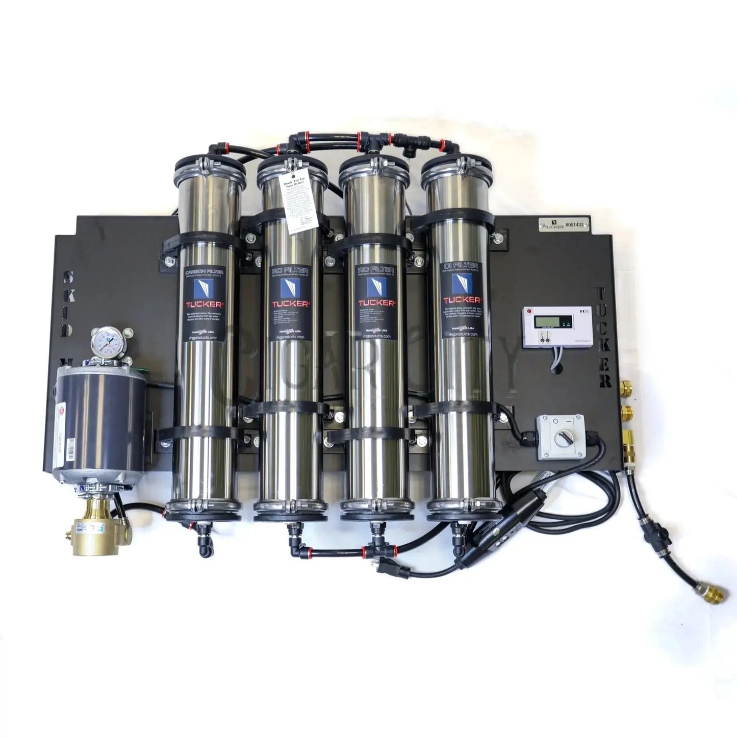 Scratch & Dent Tucker Skid Mount 4-Stage RO/DI System 12v SN 054644 RHG Products Co. (Tucker USA)