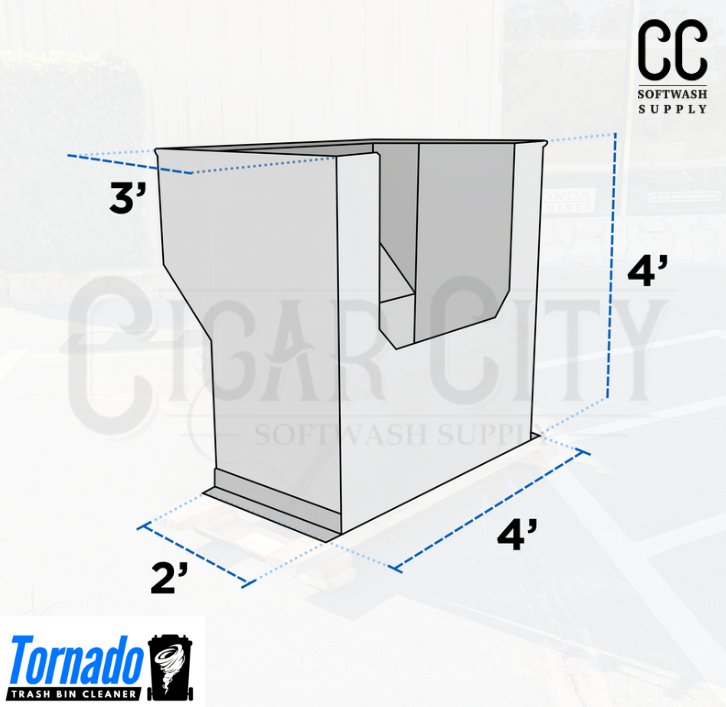 Tornado Trash Bin Cleaner – High-Pressure Dual Nozzle Cleaning System for Trash & Recycling Bins