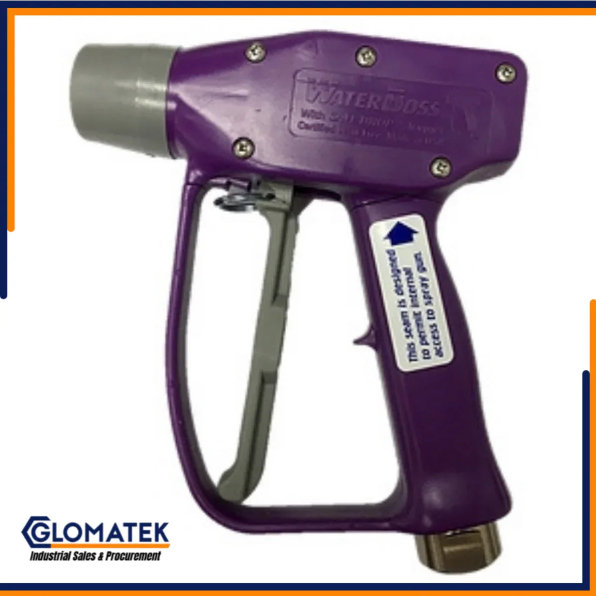 Purple WaterBoss softwash spray gun for pressure washing and cleaning solutions