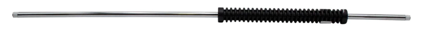 Chrome softwash wand with black ribbed grip for professional pressure washing equipment