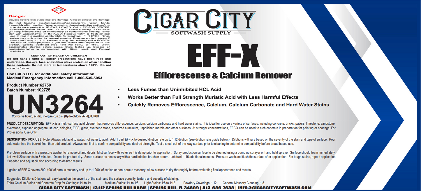 EFF-X Efflorescence & Calcium Remover – 1 Gallon (62750-01CS)