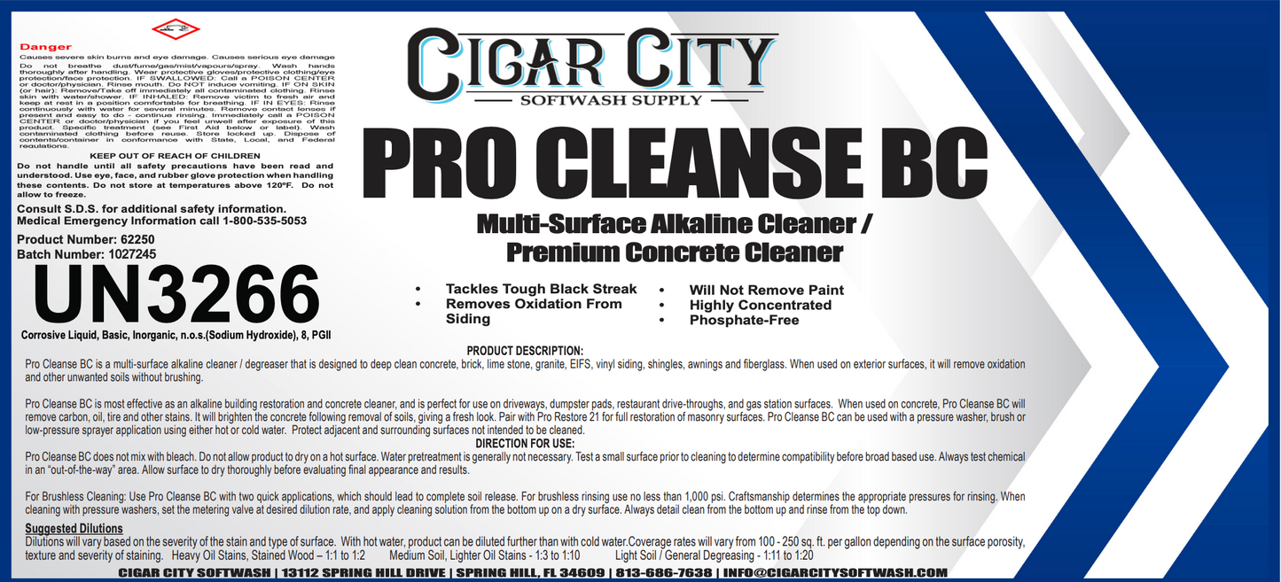 Pro Cleanse BC – Professional Bleach Neutralizer & Cleaner Concentrate