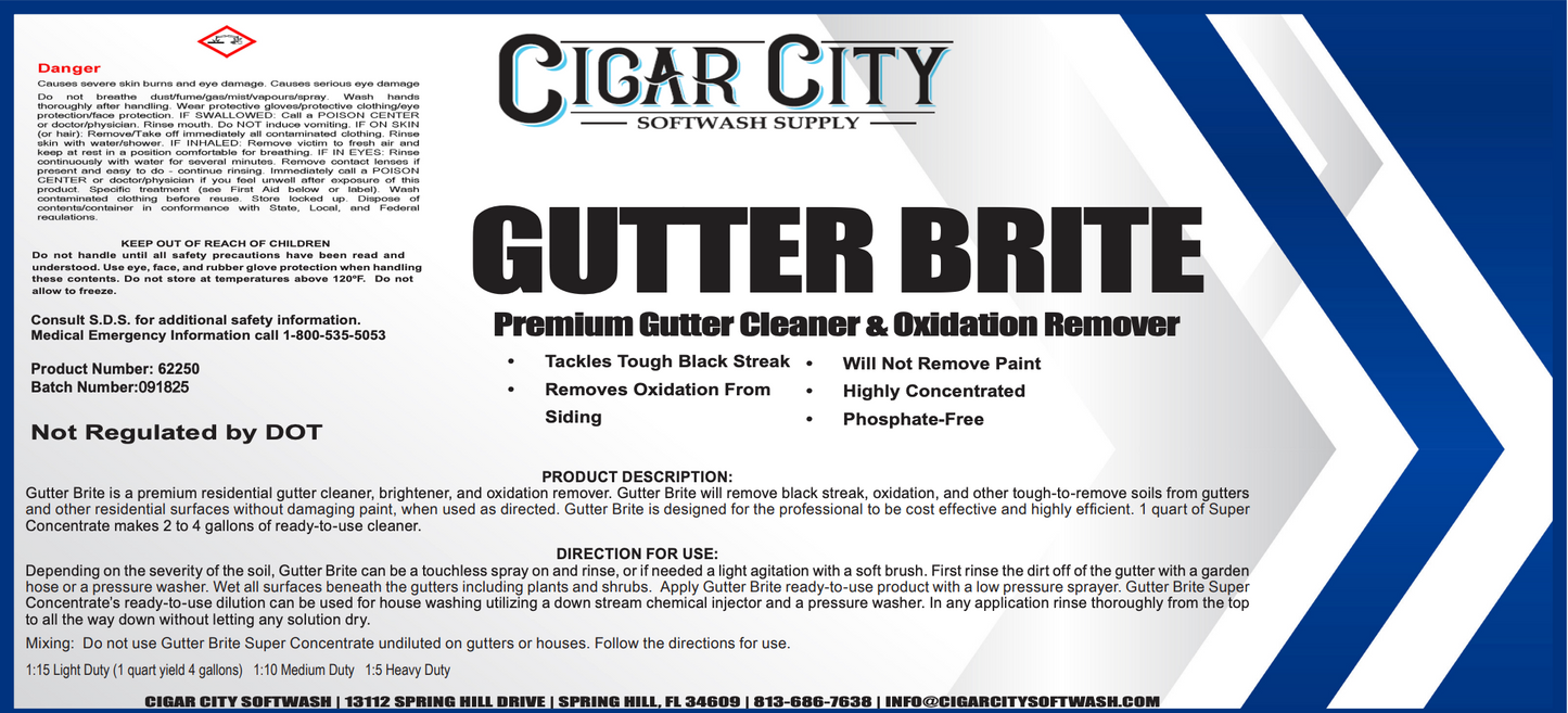 Gutter Brite – 1 Gallon Professional Gutter Cleaner
