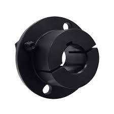 Black softwash equipment coupling with bolt holes for secure hose attachment