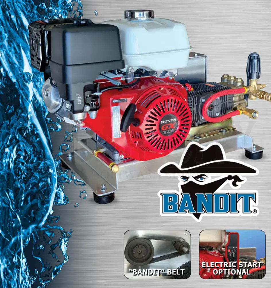 Bandit 5.5GPM @ 3000psi Honda GX390 Electric Start B-K5530HCE Pressure Washers Cigarcity Softwash.