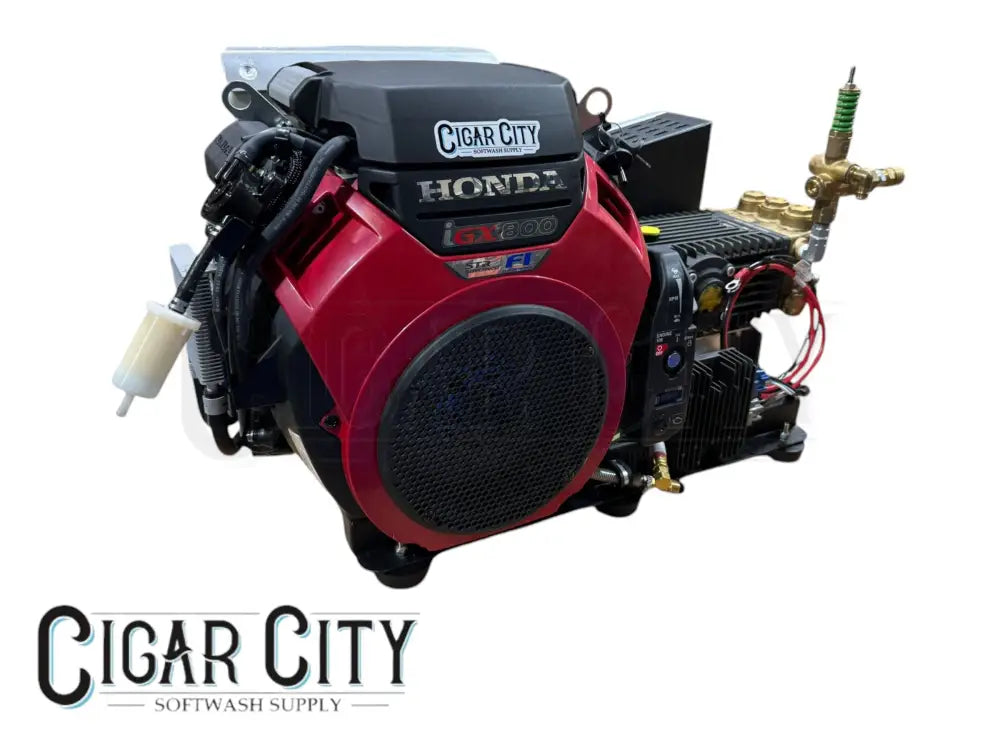 BE 10GPM 3,000 PSI Gas Cold Water Pressure Washer w/ Honda IGX800 and General Pump CWF1027H Cigarcity Softwash.