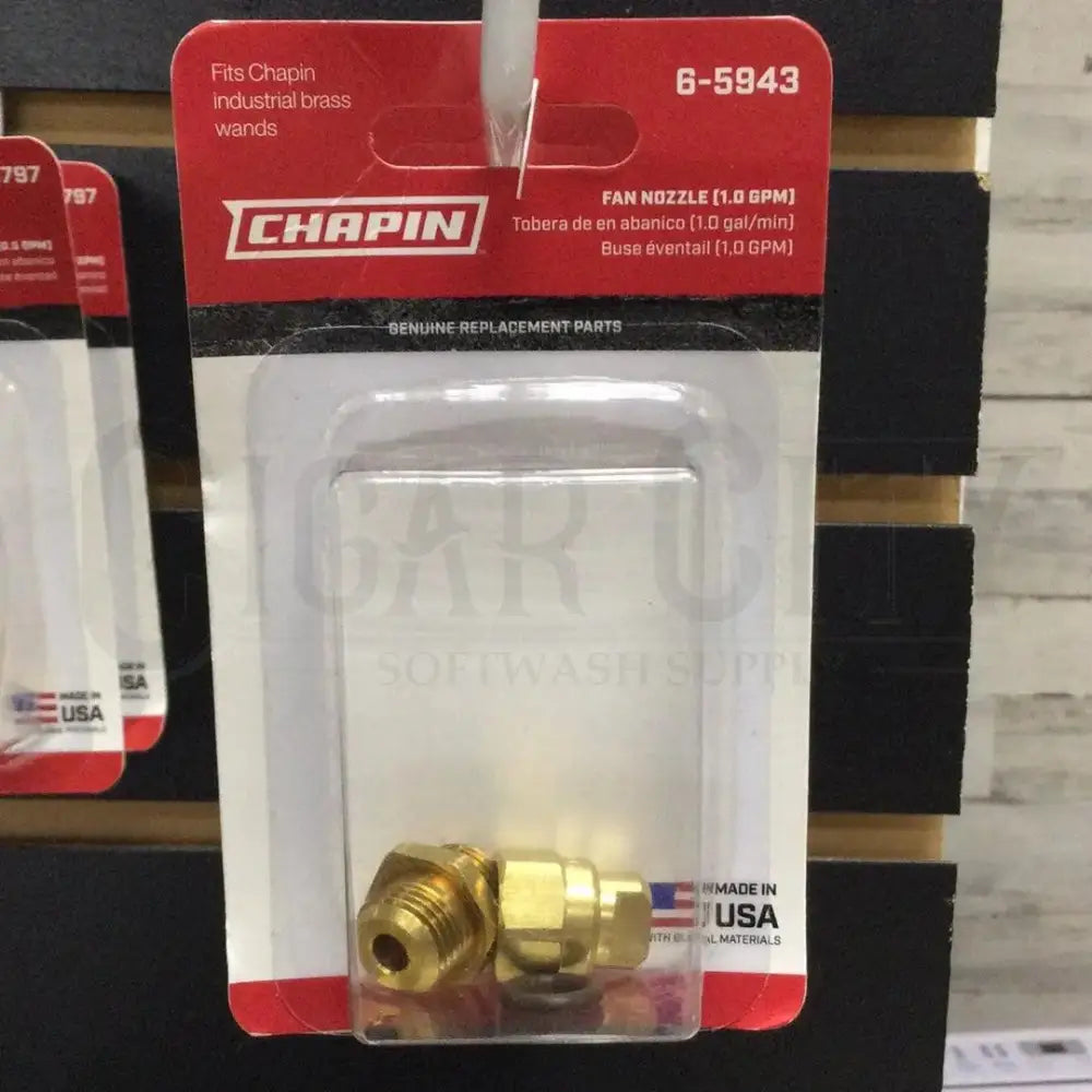 Chapin Nozzle, 1.0 GPM Brass/Plated Steel Cigarcity Softwash.