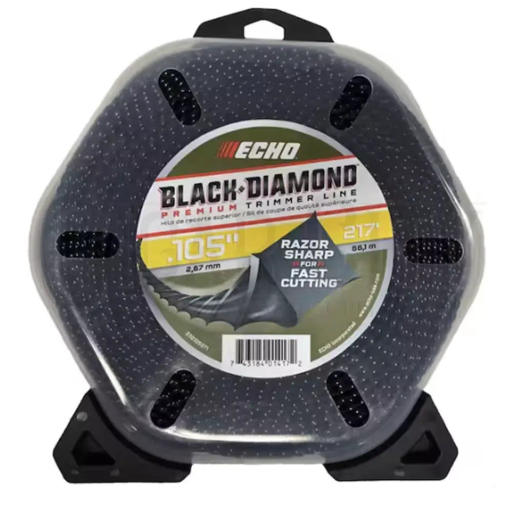 ECHO .105" Black Diamond Trimmer Line (217 ft.) Large Clam 330105071 Lawn Equipment Cigarcity Softwash.
