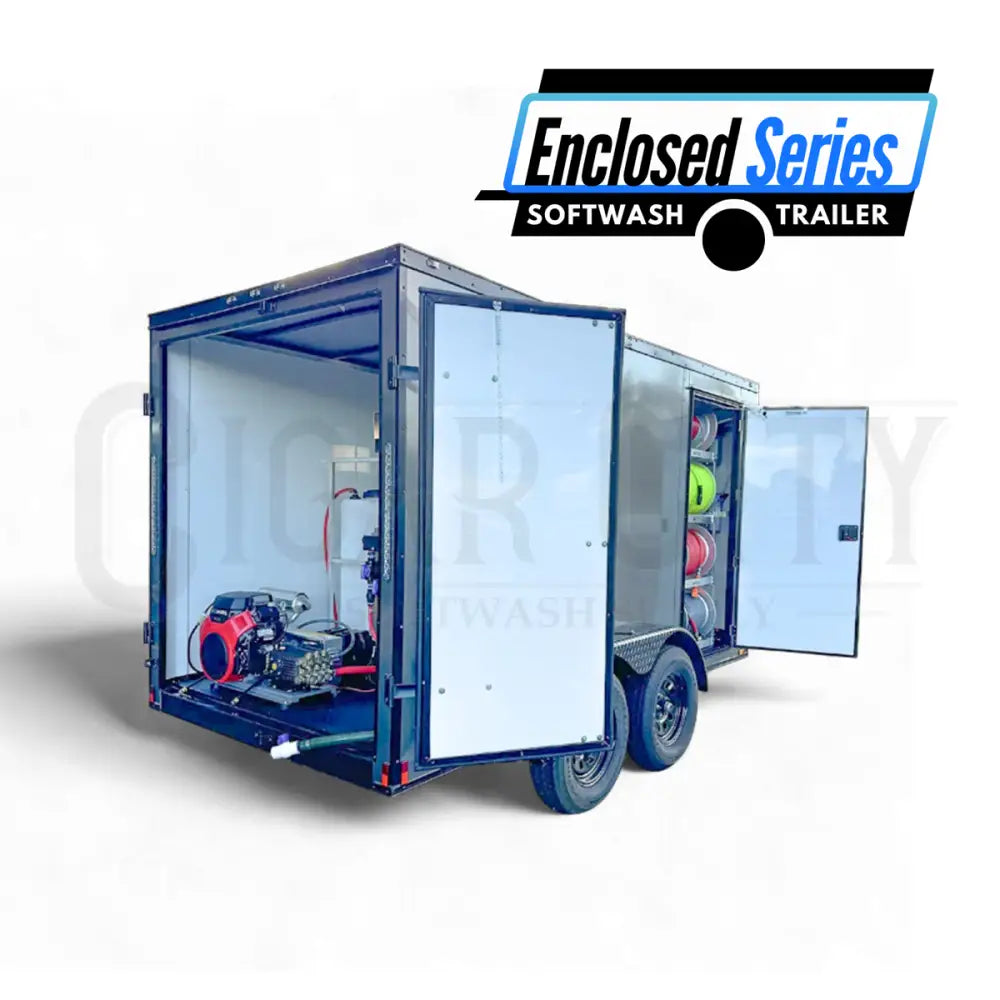 Enclosed 6x12 Pressure & Soft Washing Trailer Cigarcity Softwash.